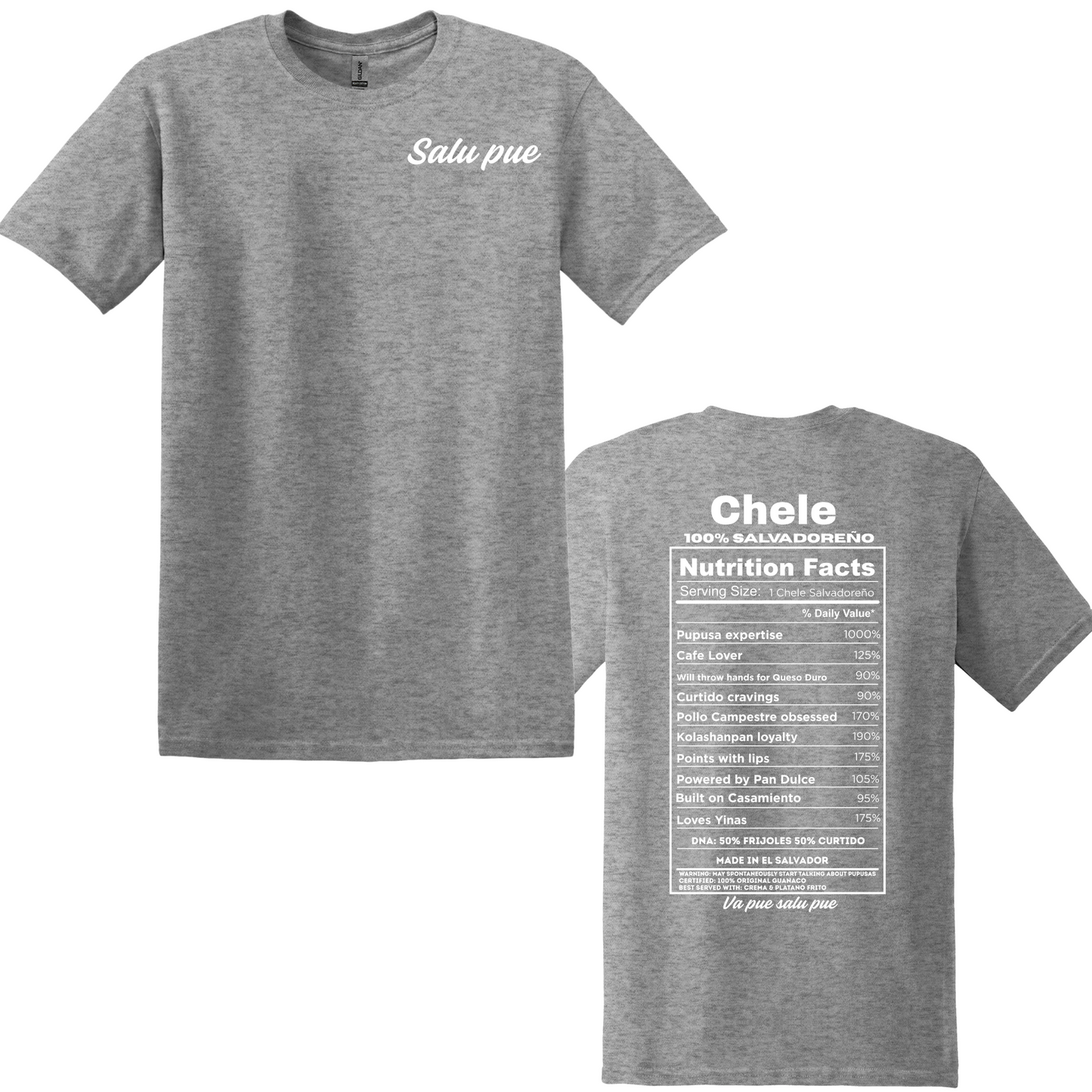 Chele Nutrition Facts T-Shirt