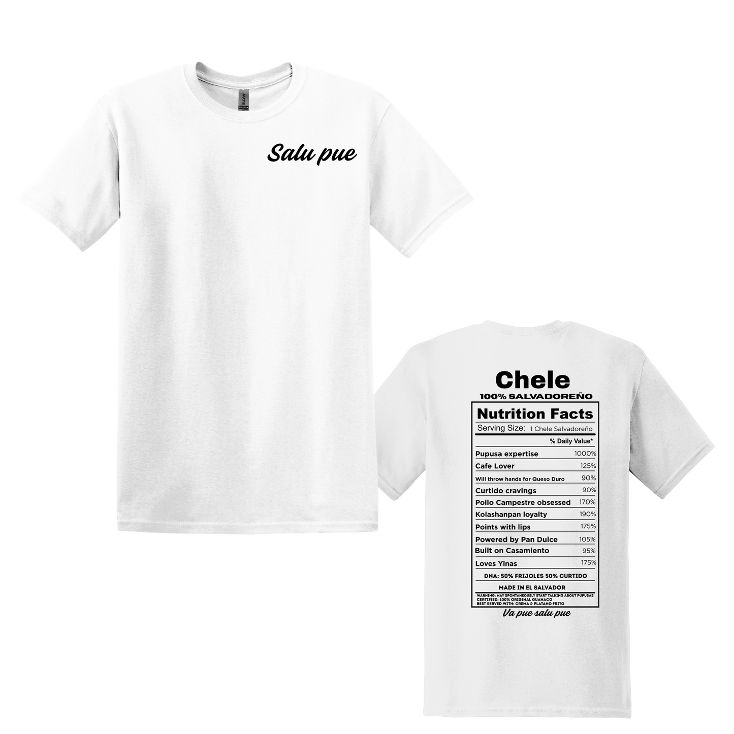 Chele Nutrition Facts T-Shirt