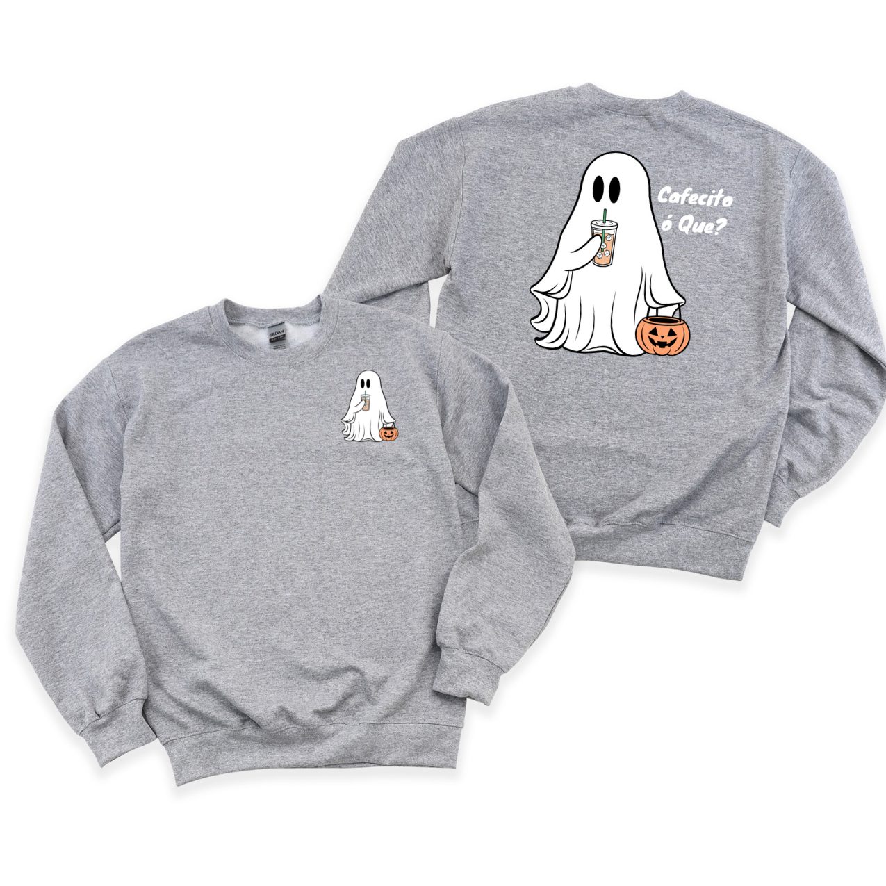 Cafecito O Que Ghost Crewneck Sweater